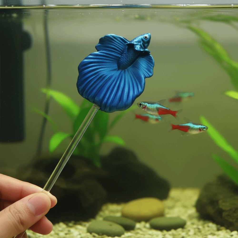 Fun Long Pole Teasing Fish Stick Colorful Fish Shaped Betta Training ...