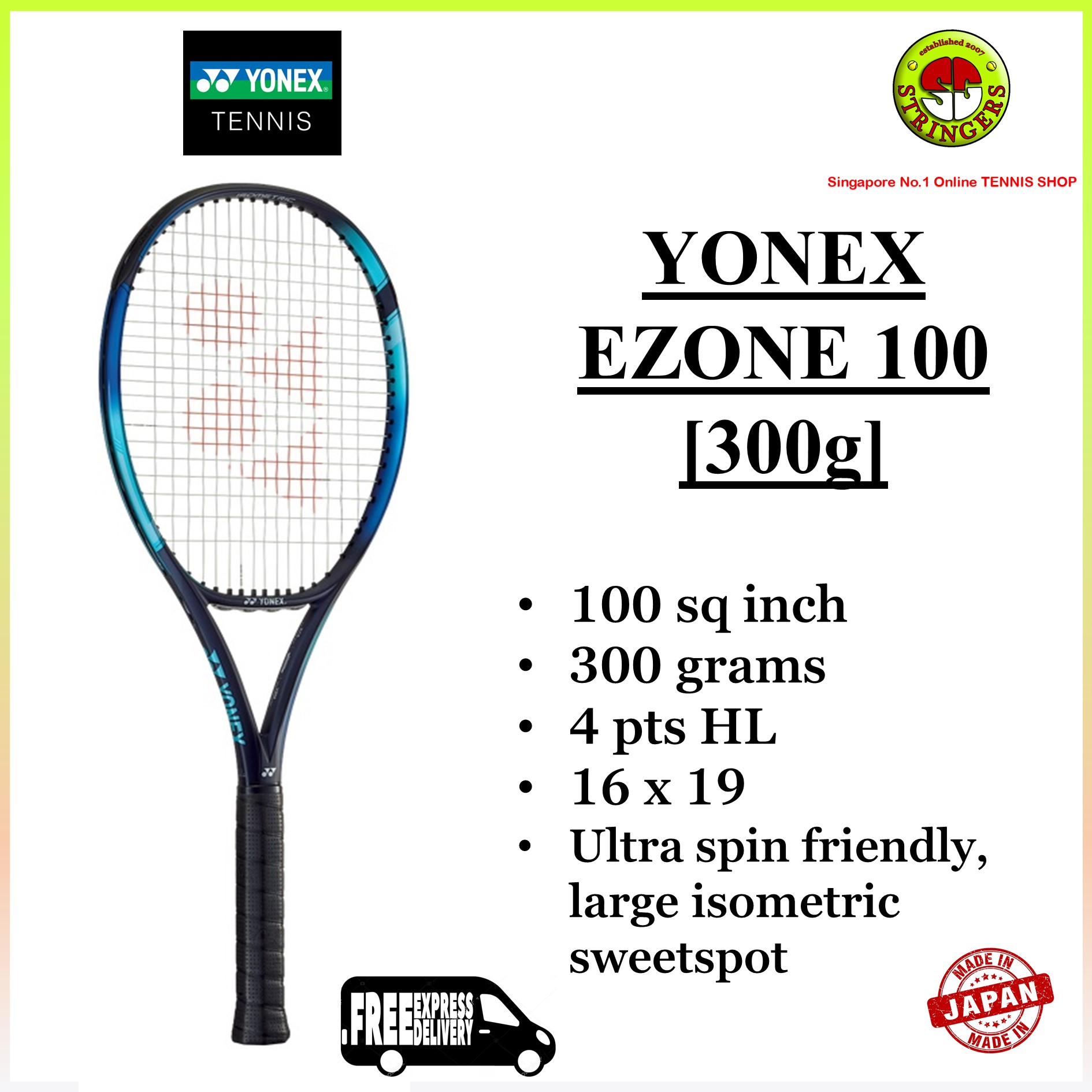 Yonex Ezone 100 [300g] 2022 Tennis Racket | Lazada Singapore