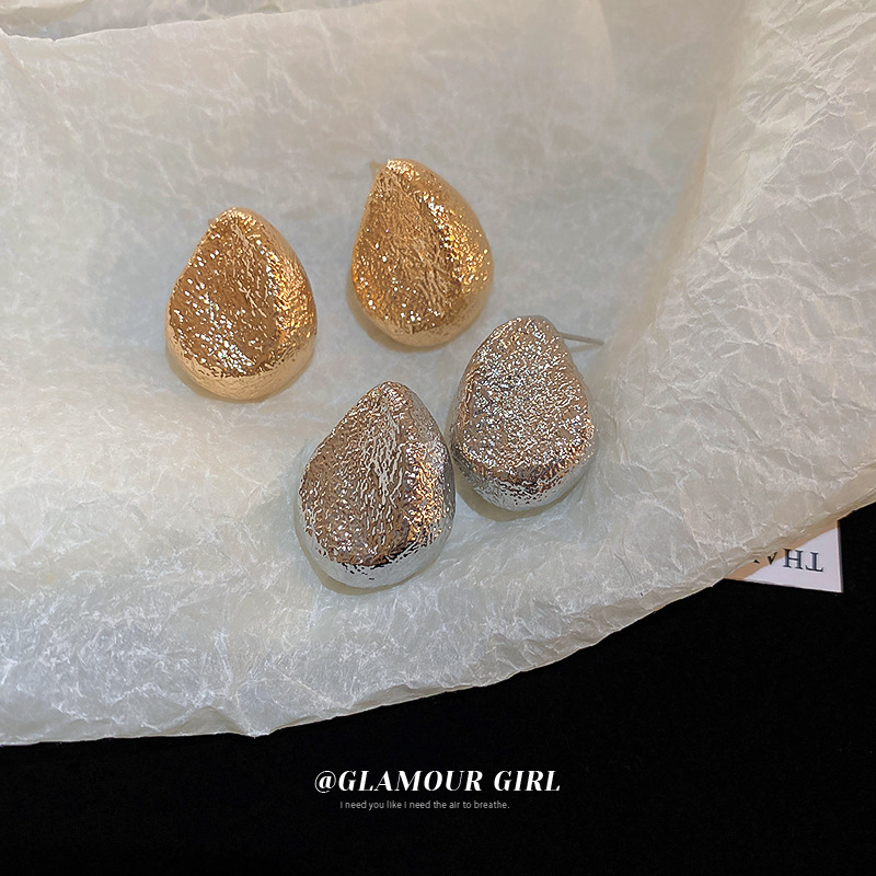 银针金属不规则豆豆耳环冷淡风创意耳钉小众个性设计感耳饰女批发