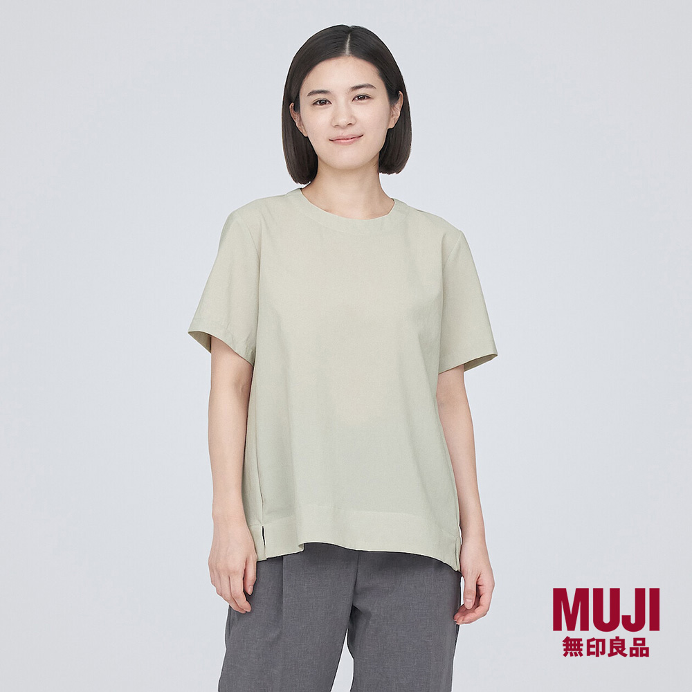 Breathable Seersucker Woven French Sleeve Tunic