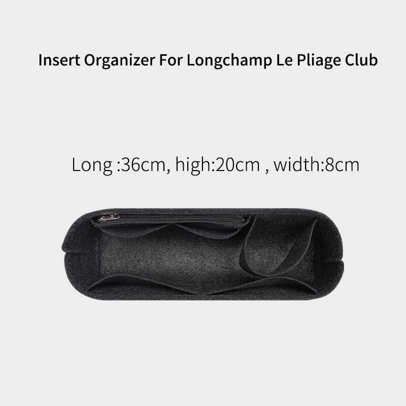 Organizer For Longchamp Club Briefcase Insert Bag Luxury Women Felt Travel Linner Pouch Handbag Inner Purse