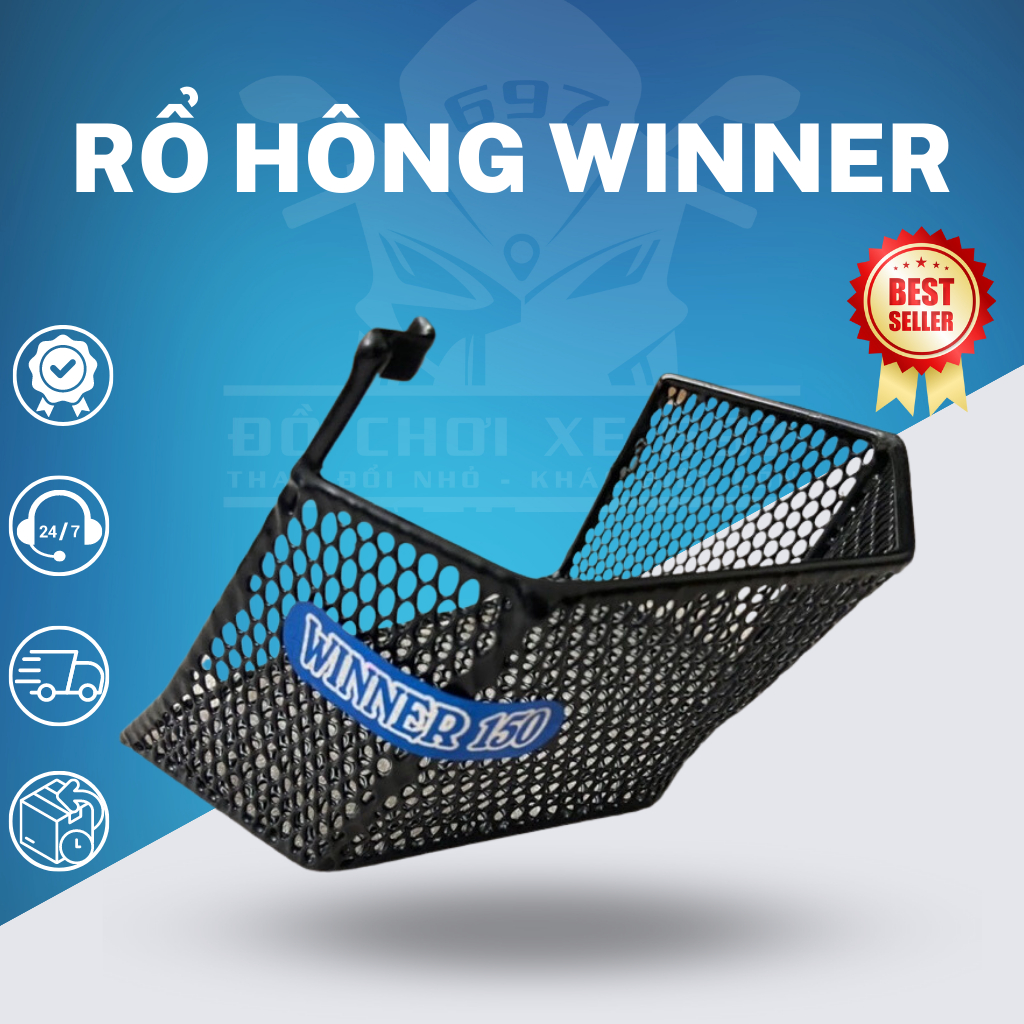 Rổ hông Winner gắn như zin. Rổ cạnh, giỏ cạnh Winner