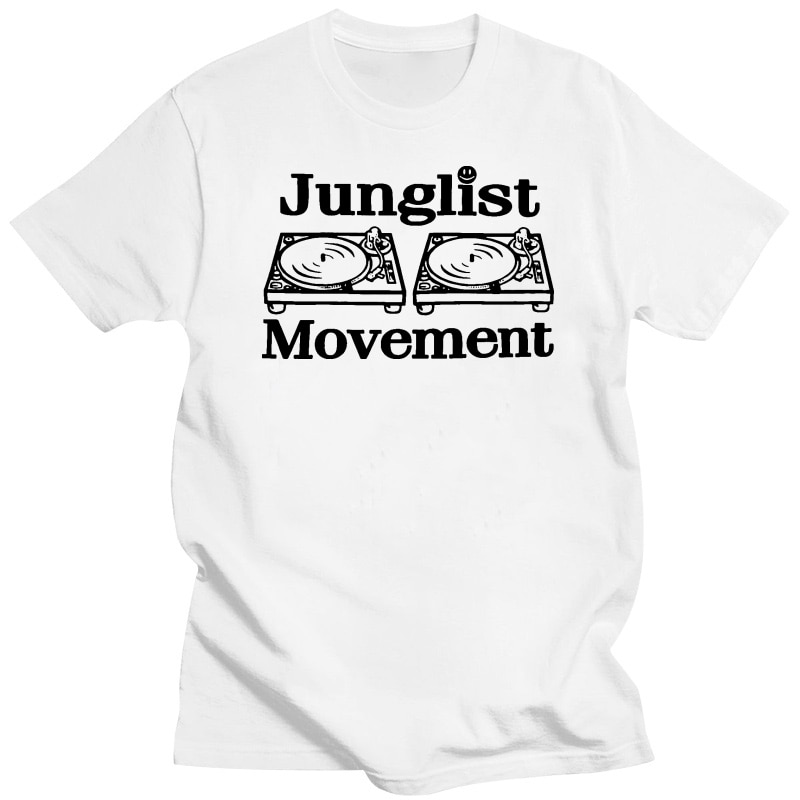 Large men's short sleeves Junglist Movement Tshirt Human Traffic Vinyl Record Turn Table Dj Tee Fitness Tee 4XL.5XL.6XL