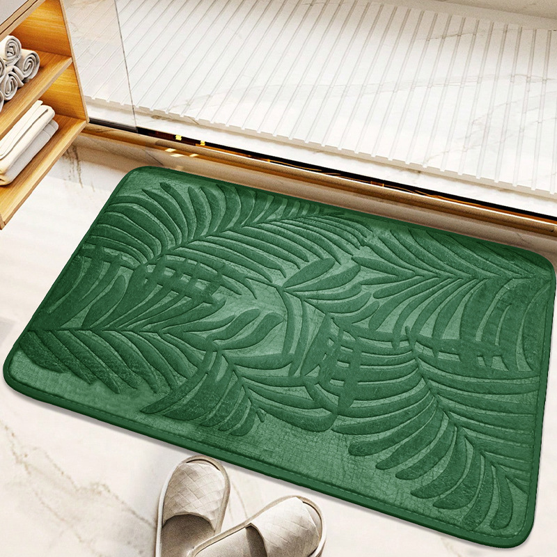 【Clearance】 2pc Memory Cotton Toilet Floor U shape Mat Bathroom Absorbent Non-slip Rugs Washing Room Mats Kitchen Entry Carpet Door Mats Size: 40*50+40*60cm.