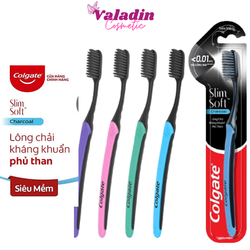 Bàn Chải Đánh Răng Colgate Slim Soft Charcoal (Lông Đen)