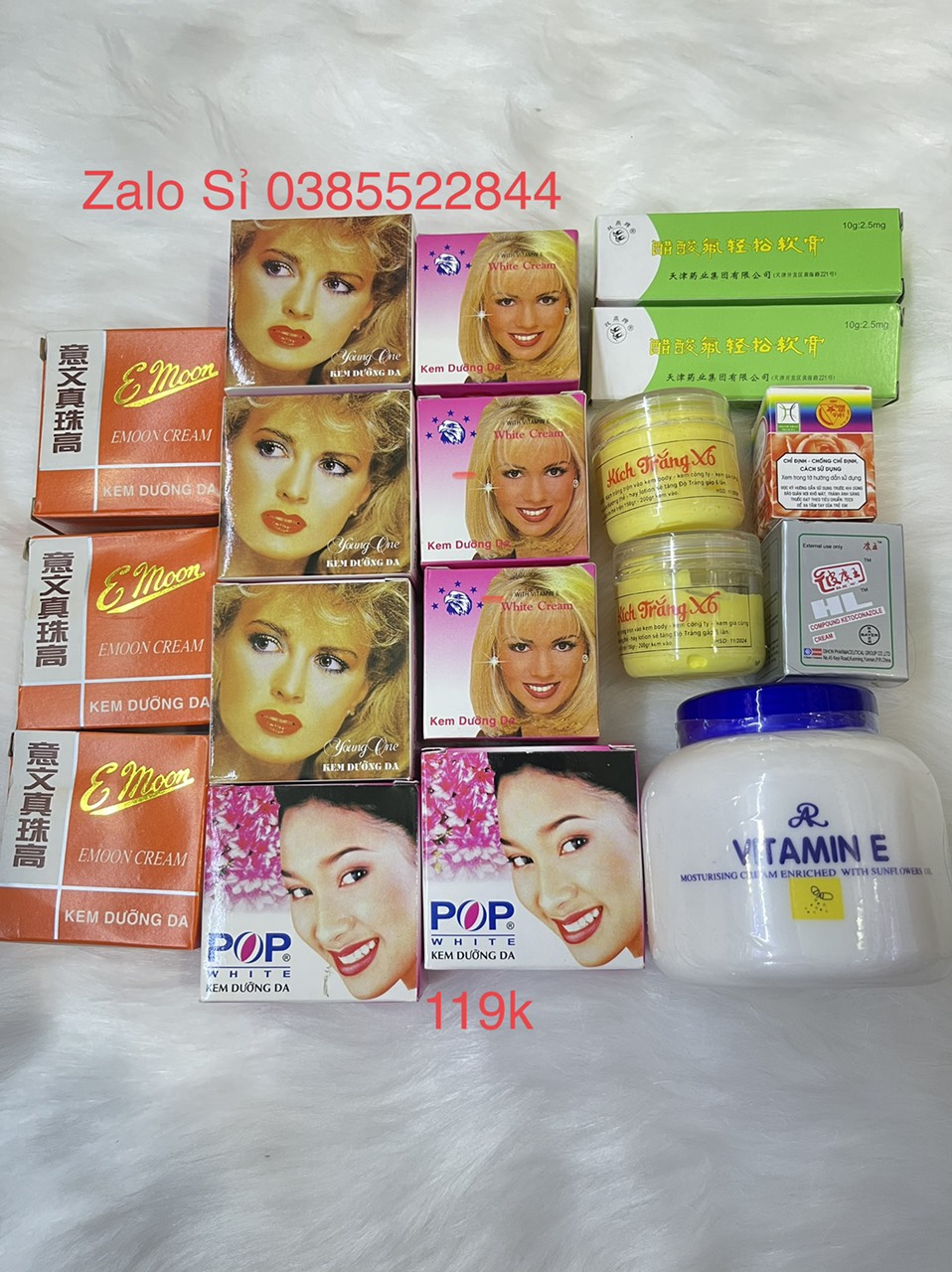 Combo kem trộn Trắng Da Toàn Thân giữ Ẩm 01