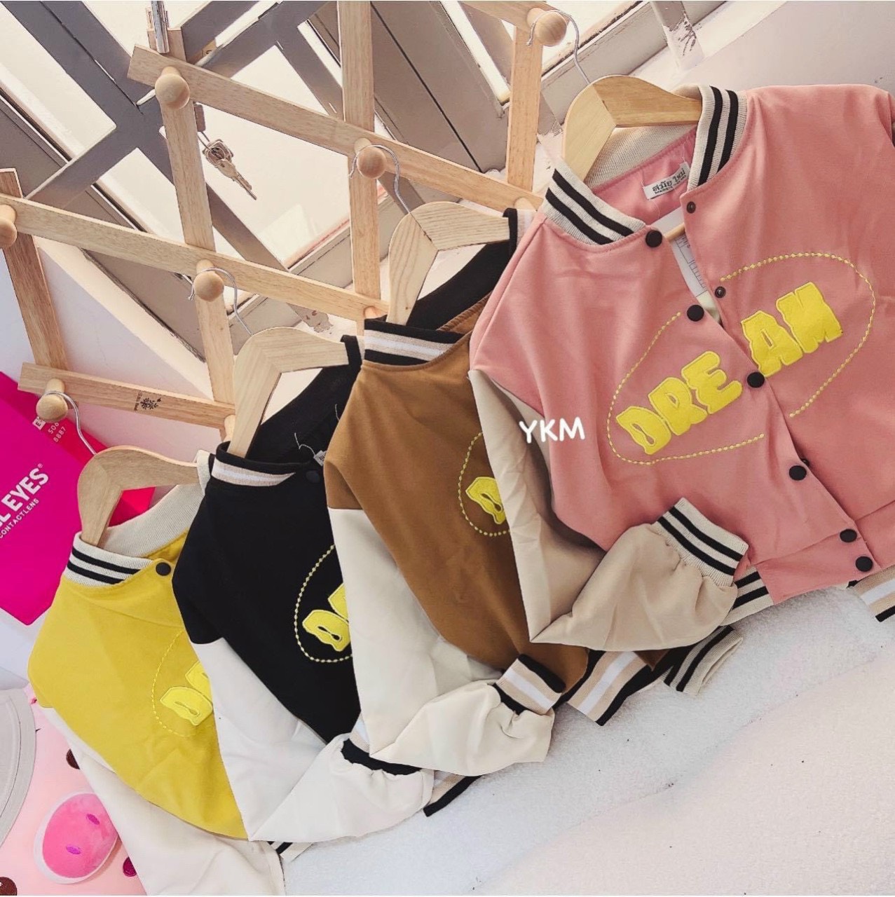 Áo Khoác BomBer Da lộn Kiểu CropTop 2 Lớp-TP