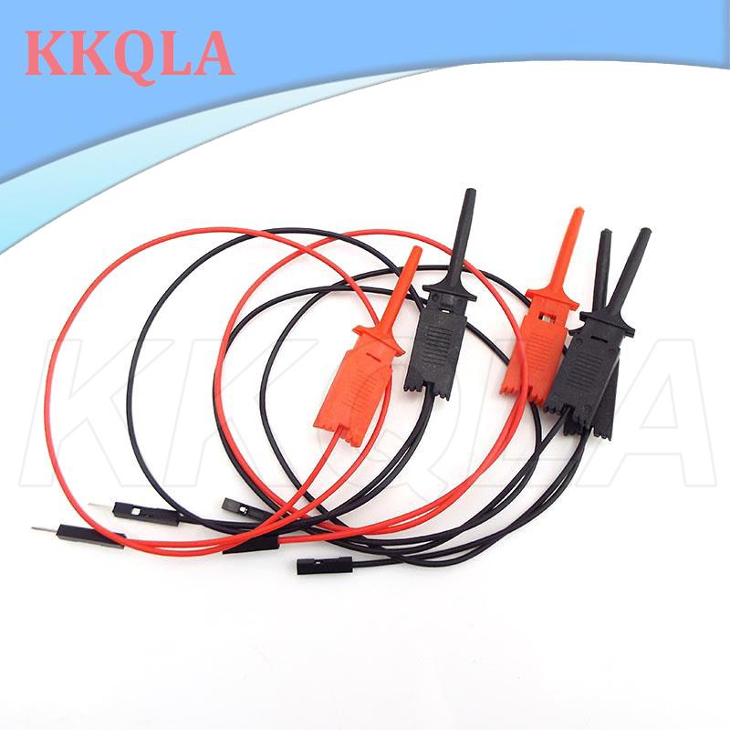 QKKQLA 4Types Single Test Hook Clip Line 10Pin Cable Crocodile Clip Electronic Testing