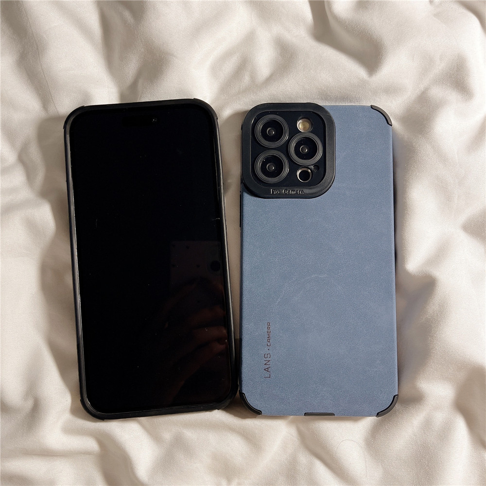 PU Soft Case for IPhone 11 12 13 14 15 Pro Max Casing Solid Color Simple English Soft Silicone Back Cover for IPhone 6 7 8 Plus XR XS Max Shell Lens Protection 14 15 Plus Shockproof Phone Case