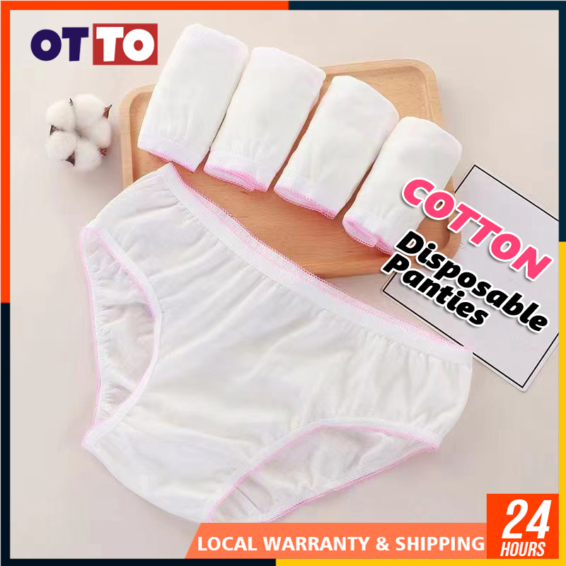 SUMMERGLITZ 6pcs/Pack Disposable Panties Cotton Seluar Dalam Pakai Buang  Maternity Panties Panty Women Disposable Underwear