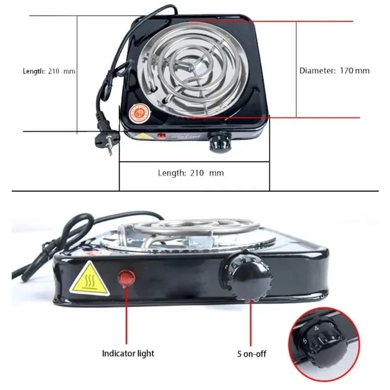 Electric Stove & Hot Plate & Cooker R.8011A – Uniform Heating – 1500W. 