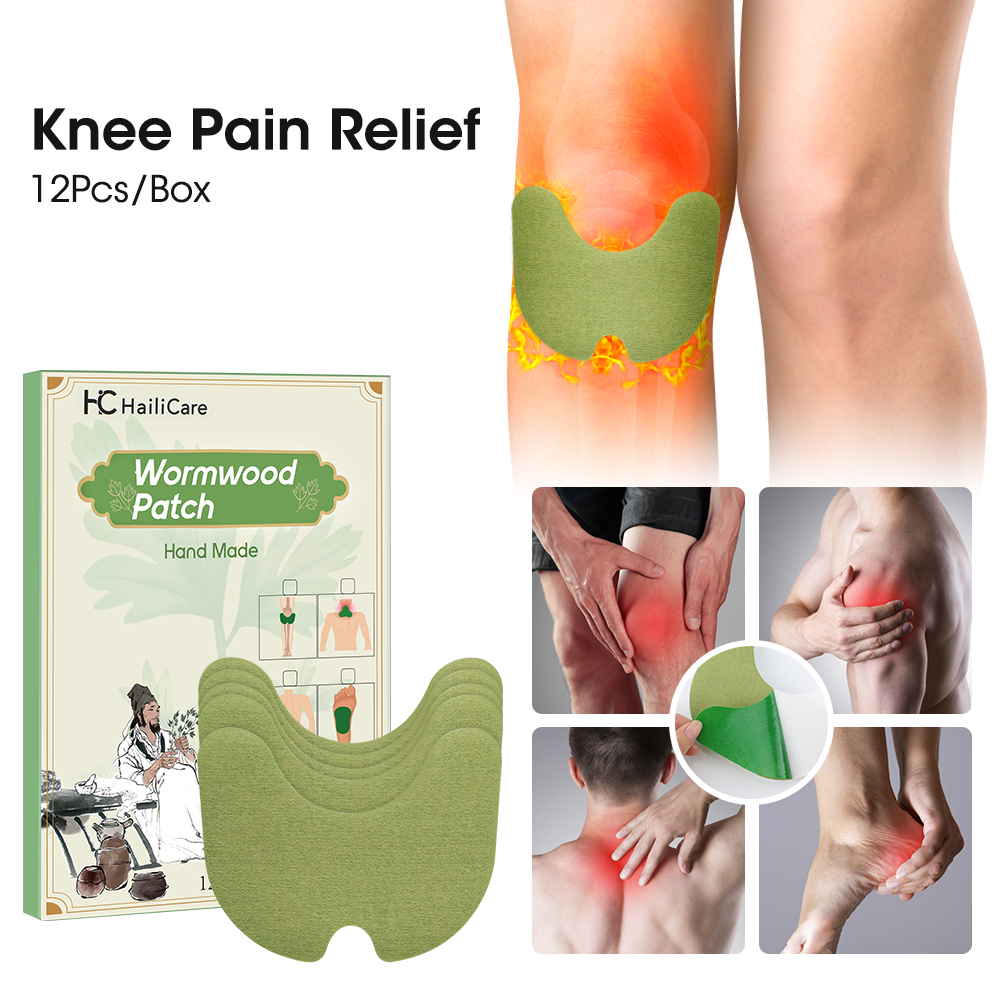 Hailicare Bộ 12 miếng dán giảm đau khớp gối chiết xuất cây ngải cứu từ Trung Quốc - INTL