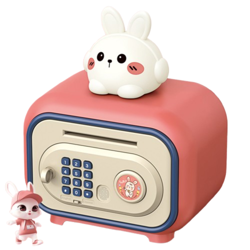 Toys Password Lock Automatic Roll-Up Savings Bank Fingerprint ...