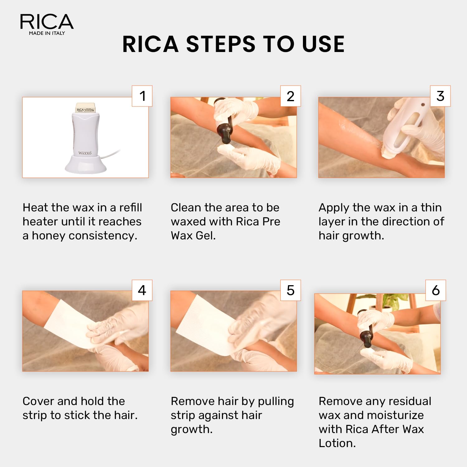 Rica Orange Roll on Wax Refill 100 Ml. 