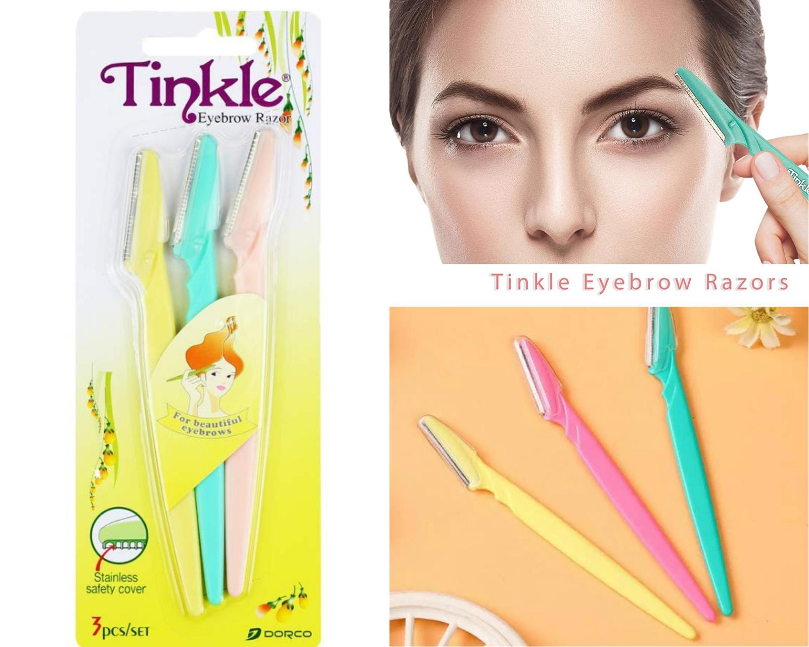 Tinkle - Eyebrow Razor / Eyebrow Shaping, Eyebrow Shaving Facial Care - 3 Pcs. 