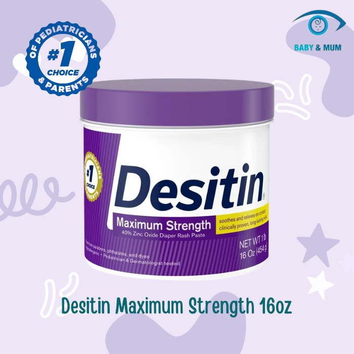Desitin Maximum Strength Baby Diaper Rash Cream with Zinc Oxide