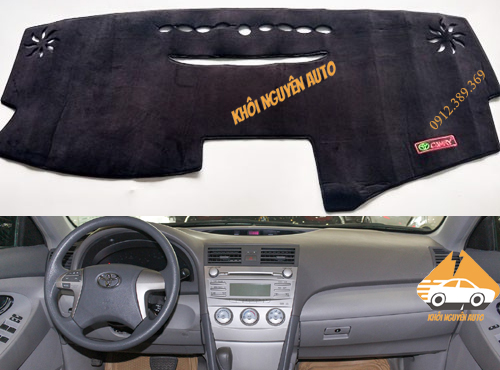 Thảm taplo xe camry nhập 2007, 2008, 2009 chống trượt 3 lớp chất liệu nhung mịn loại 1