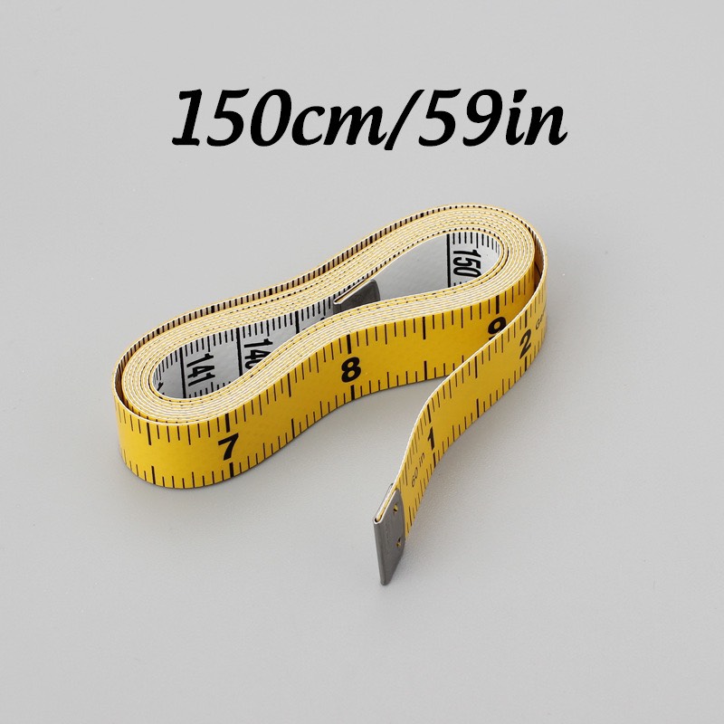 Thước dây đức 2 màu vàng, trắng 2 mặt inch và cm dài 150cm dùng đo cắt may