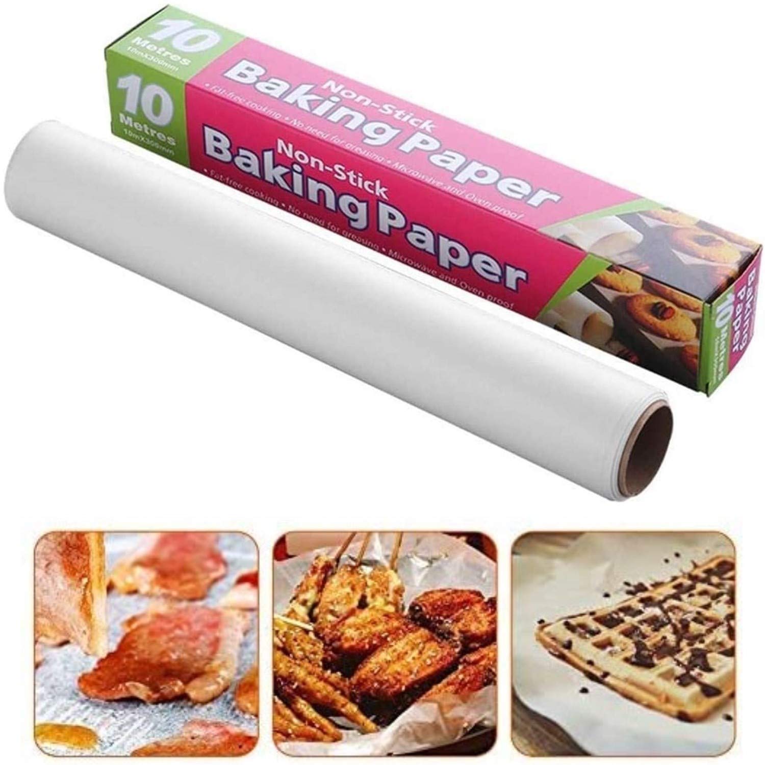 1roll Non-stick Baking Paper, Minimalist White Parchment Paper