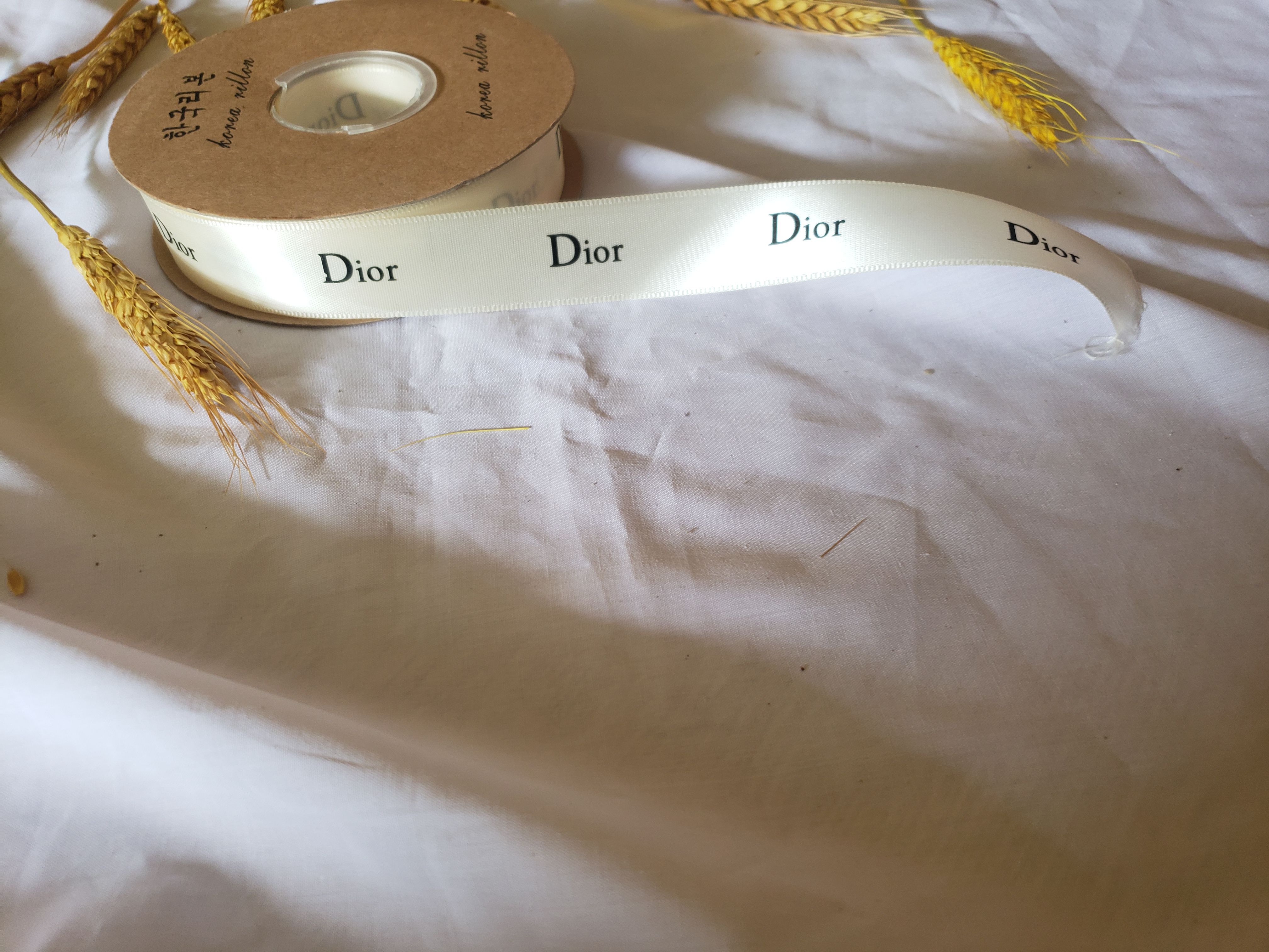 (sét 5m) Ruy băng in chữ Dior bản 2,5cm