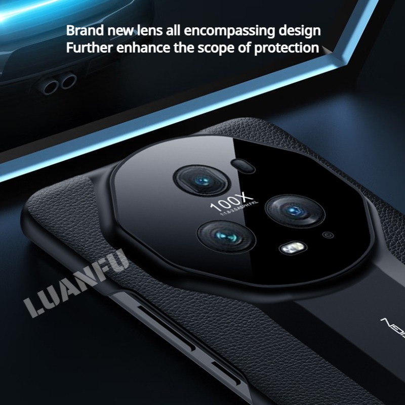 Case for Honor Magic 5 Pro / Magic 5 Case Camera Lens Protection Case Porsche RS Luxury Leather Texture Shockproof Phone Case