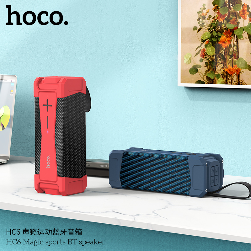 Loa Bluetooth đa năng HOCO HC6 công nghệ bluetooth V5.0, công suất 10Wx2, nghe nhạc 6h, pin 4000mAh, chống nước IPX5, thiết kế hầm hố, mạnh mẽ (Màu ngẫu nhiên)