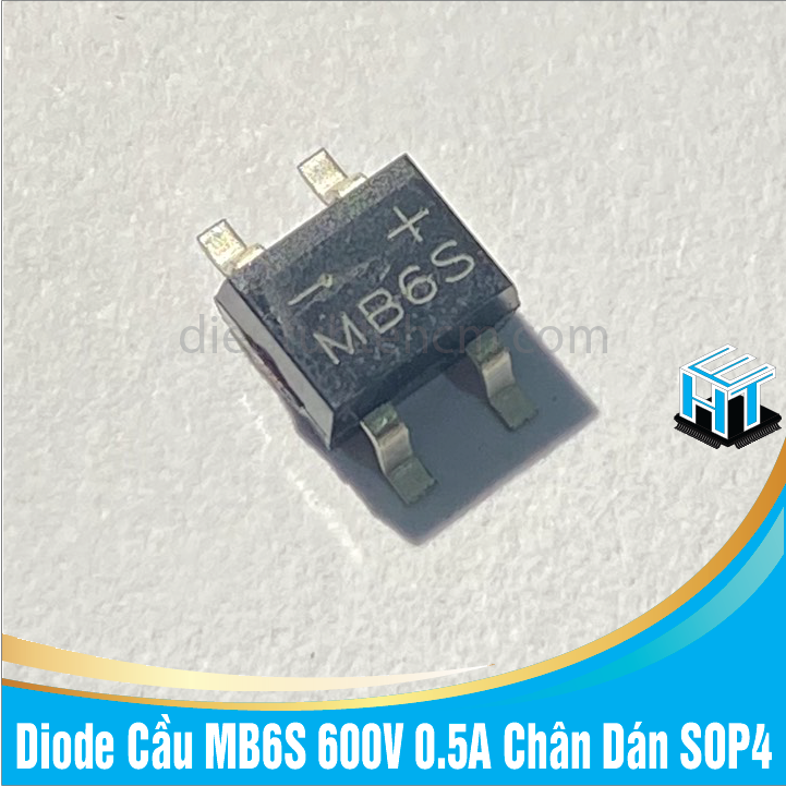 COMBO 10 cái Diode Cầu MB6S 600V 0.5A Chân Dán SOP 4