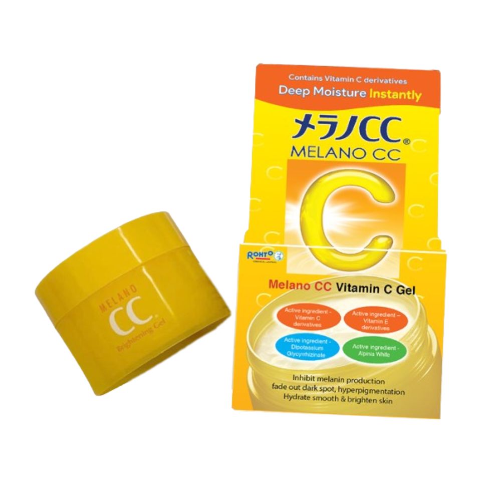 Rohto Mentholatum Melano CC Hydration Gel with Vitamin C 100g - For Dark Spots & Even Skin Tone. 