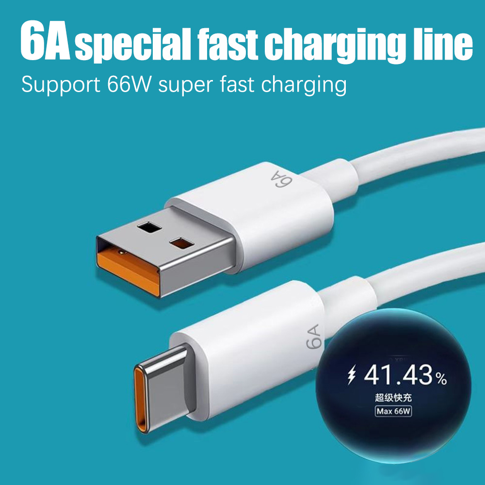 0.3/1/1.5/2M 6A 66W Loại-C sạc siêu nhanh sạc điện thoại Di động Cáp dữ liệu nội thất xe hơi sạc điện thoại Di động Cáp sạc điện thoại