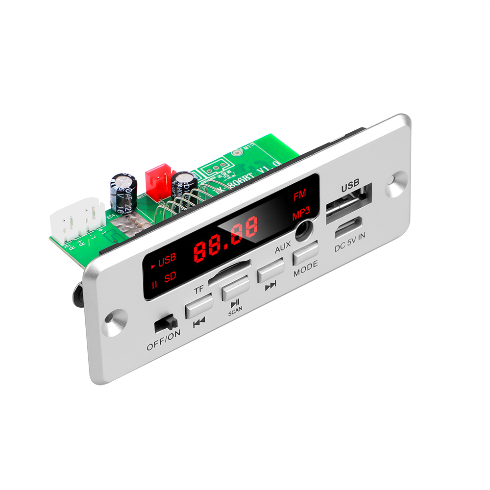 Bo Mạch Giải Mã Bluetooth 5.0 Không Dây Máy Nghe Nhạc MP3 Âm Thanh 12V Bộ Khuếch Đại 50W Xe Hơi FM USB TF Radio AUX Có Điều Khiển Từ Xa