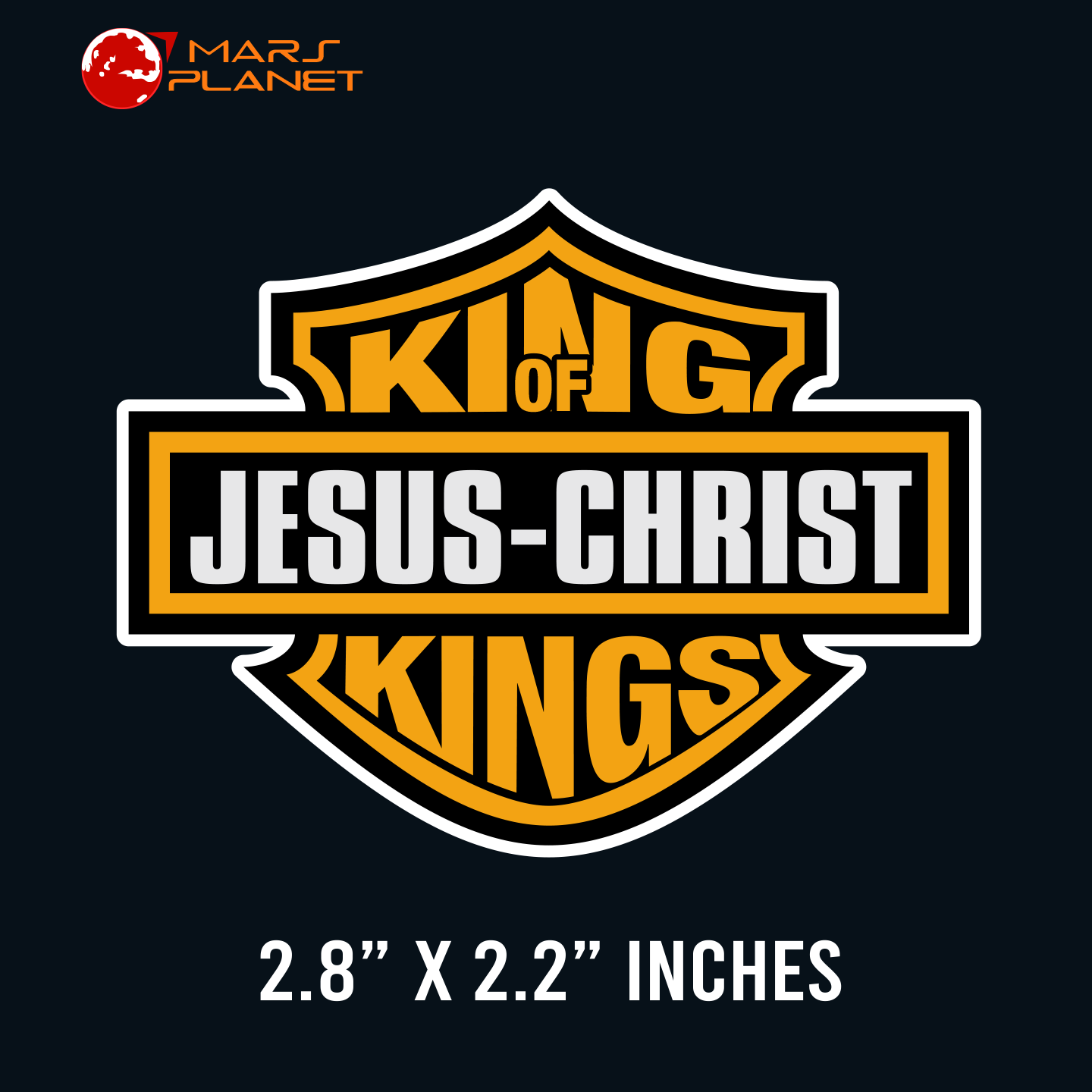 King of Kings Jesus Christ Bible Verse Religious Sticker For Motorcycle