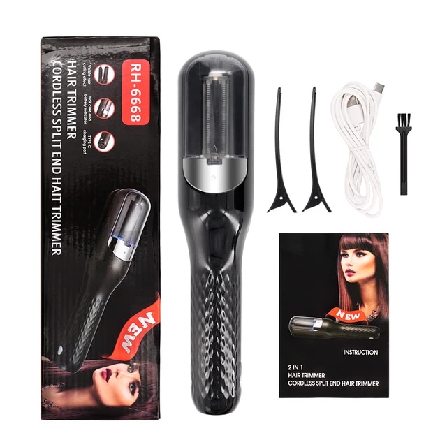 【Direct-sales】 Hair Split Ends Trimmer Easy To Use Hair Split End Remover One-Button Operation Hair End Cutting Machine For Damaged Hair Repair.
