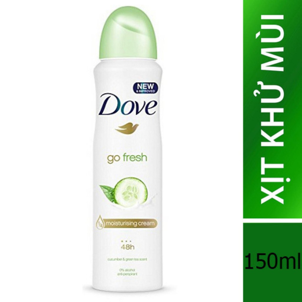Xịt Khử Mùi Dove Go Fresh 150ml