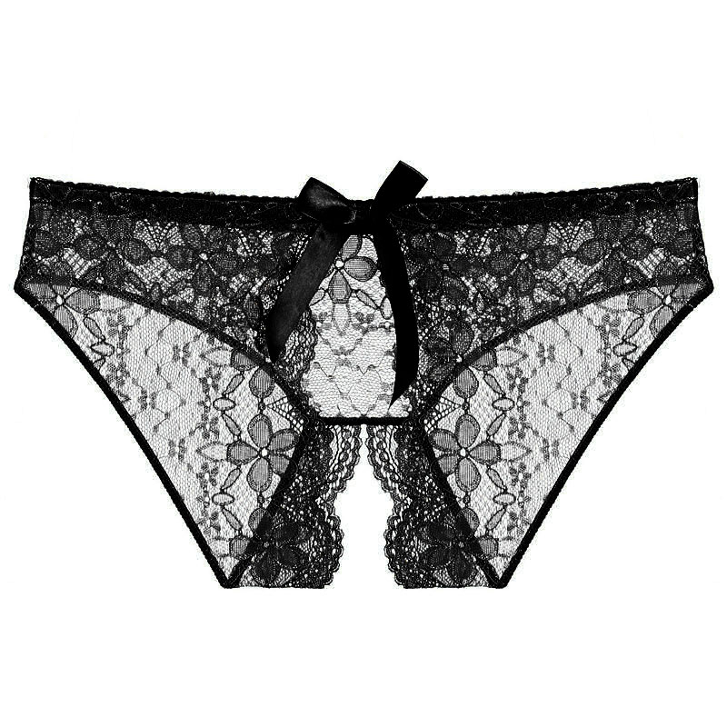 Women's Lingerie Panties Open Back Knickers Lace Underwear Crotchless Panties See Through Underpants Sleepwear. 