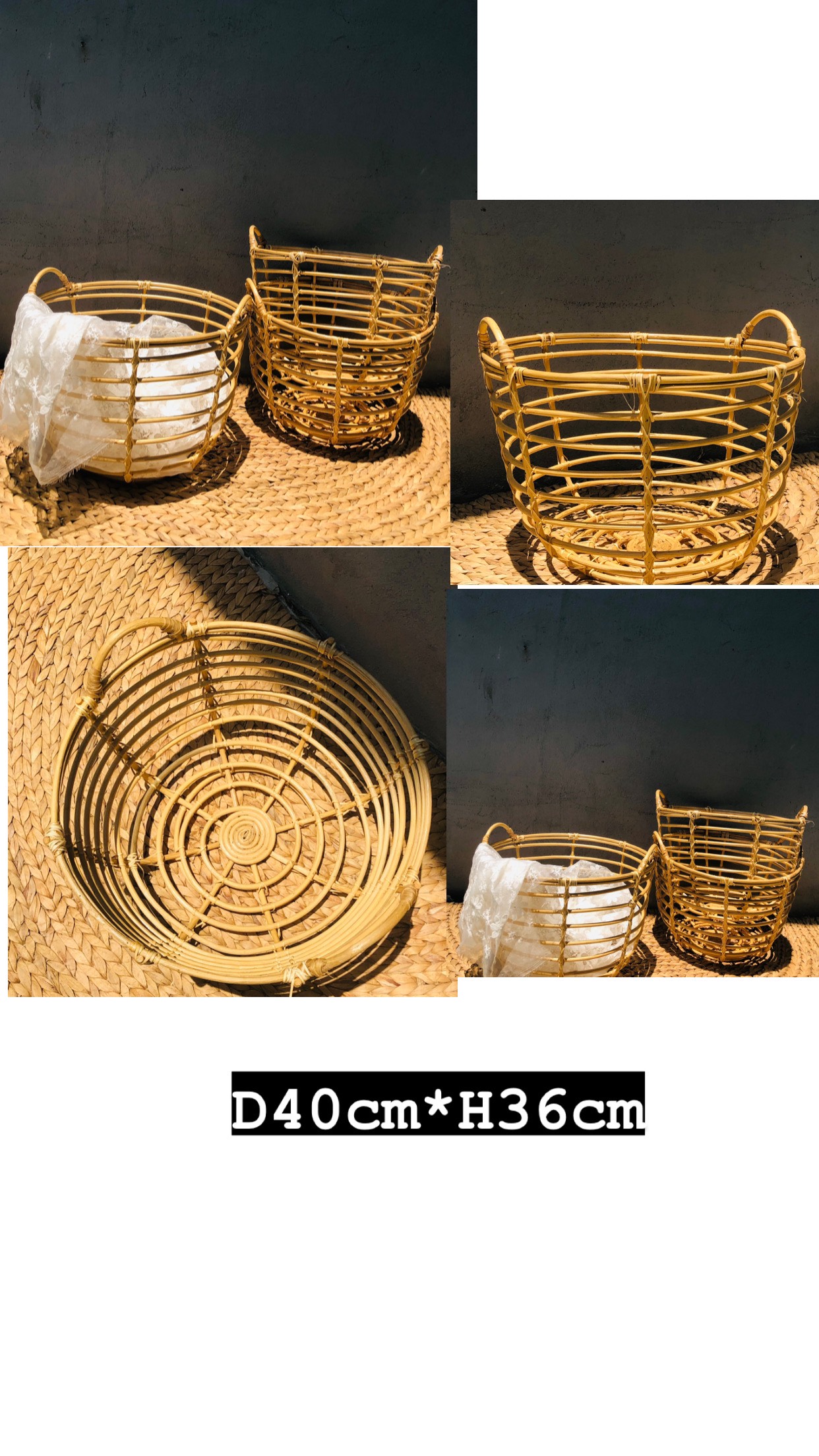 Sọt Đựng Đồ Đa Năng Chất Liệu Lục Bình Đan Hoặc Mây Đan Khung Sắt Chắc Chắn - Trang Trí Nhà Cửa/ Khách Sạn/ Homestay/ Dùng Đựng Đồ Chơi Cho Trường Học Mầm Non Rất Tiện Dụng