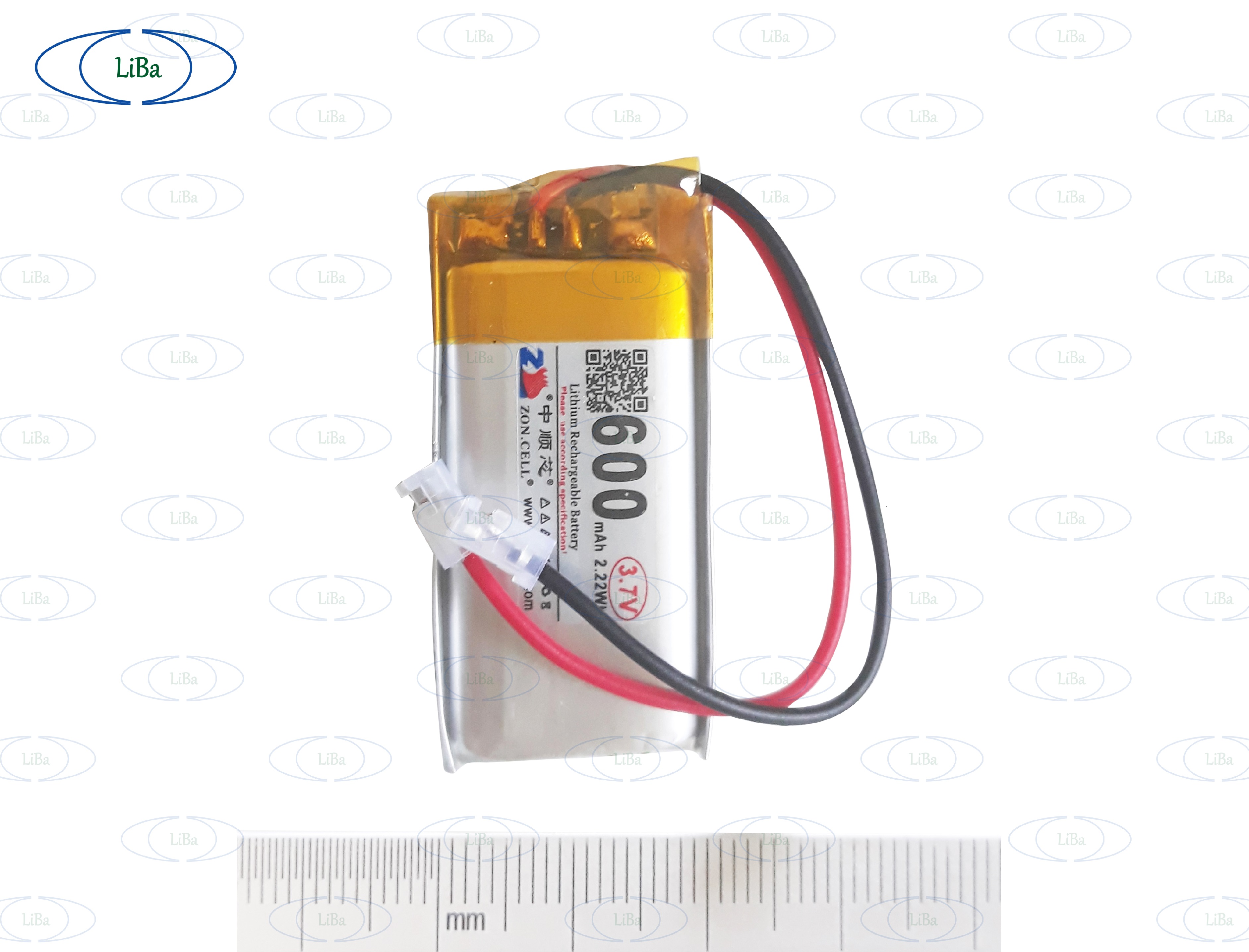 [HCM]Pin Lithium Polyme 3.7V 600mAh 5 x 20 x 40 mm _ LiBa