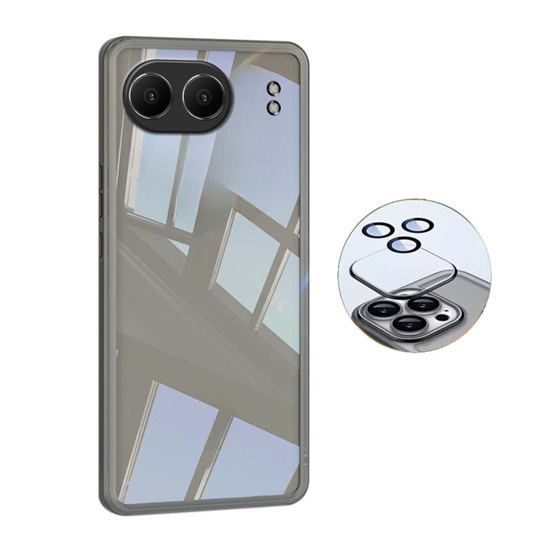 KUSINHOKA Cover per Xiaomi Poco F6 Pro con Staffa + [2 Pezzi] Pellicola Vetro Temperato, [Protezione Fotocamera Slide] Anti-Graffio Custodia in