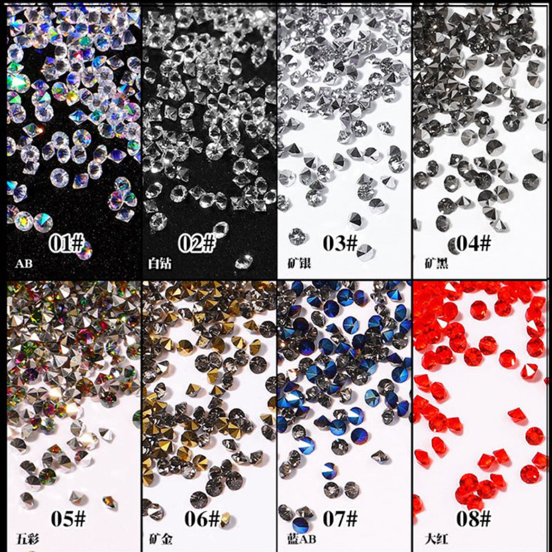 Mini Magic Rhinestone Crystal Pixie 3D Nail Art Gems Micro Zircon 0.6-1.2mm Mini Rhinestones ...
