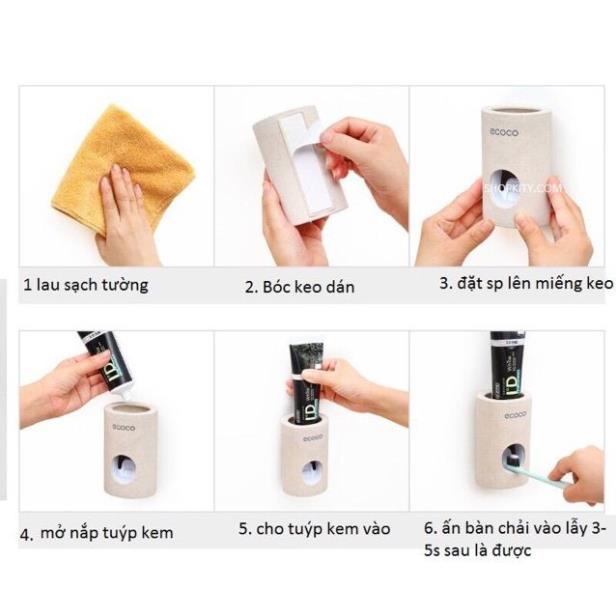 Bộ nhả kem đánh răng ECOCO cao cấp 1703 QH's