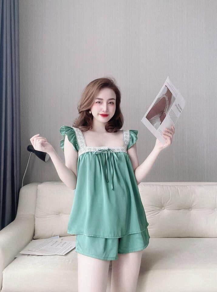 TLL_L08 set đồ ngủ lụa satin cao cấp cực sexy