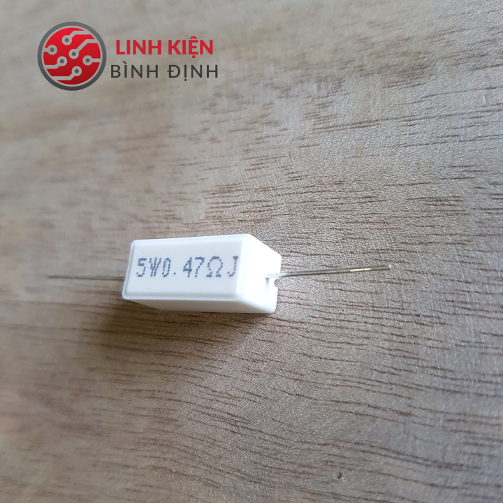 Điện trở sứ 0.47r 5W (túi 10 con)