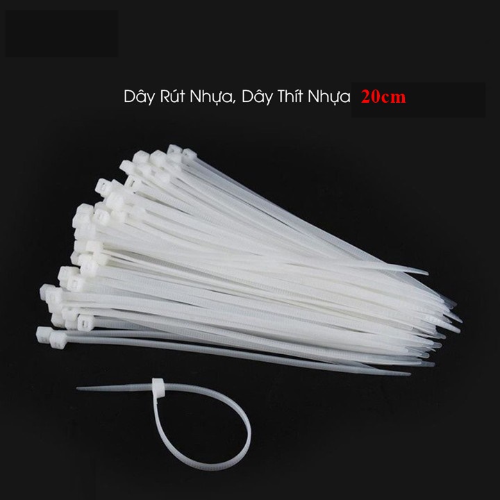 Dây rút nhựa 20cm khoảng 80 sợi 1 bịch