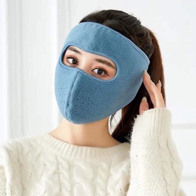 Khẩu trang ninja nỉ chống lạnh chống bụi