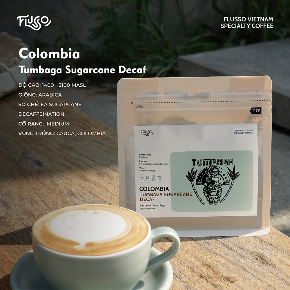 [Khử caffein] Cà Phê Specialty Arabica Colombia Tumbaga Sugarcane Decaf