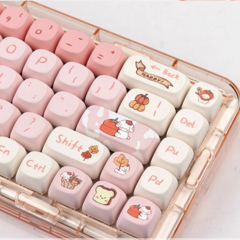 SADA Autumn puppy keycaps MOA height PBT keycaps five-sided sublimation cute customized personalized keycaps