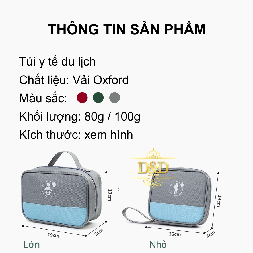 Túi y tế sơ cứu du lịch chống thấm nhỏ gọn