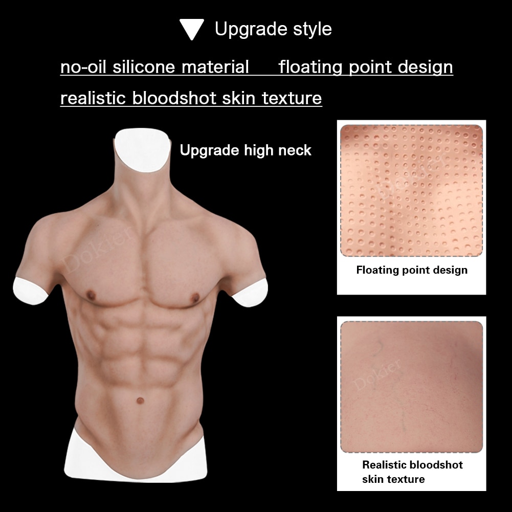 Realistic Fake Muscle Suit Silicone Artificial Gel Macho Costume