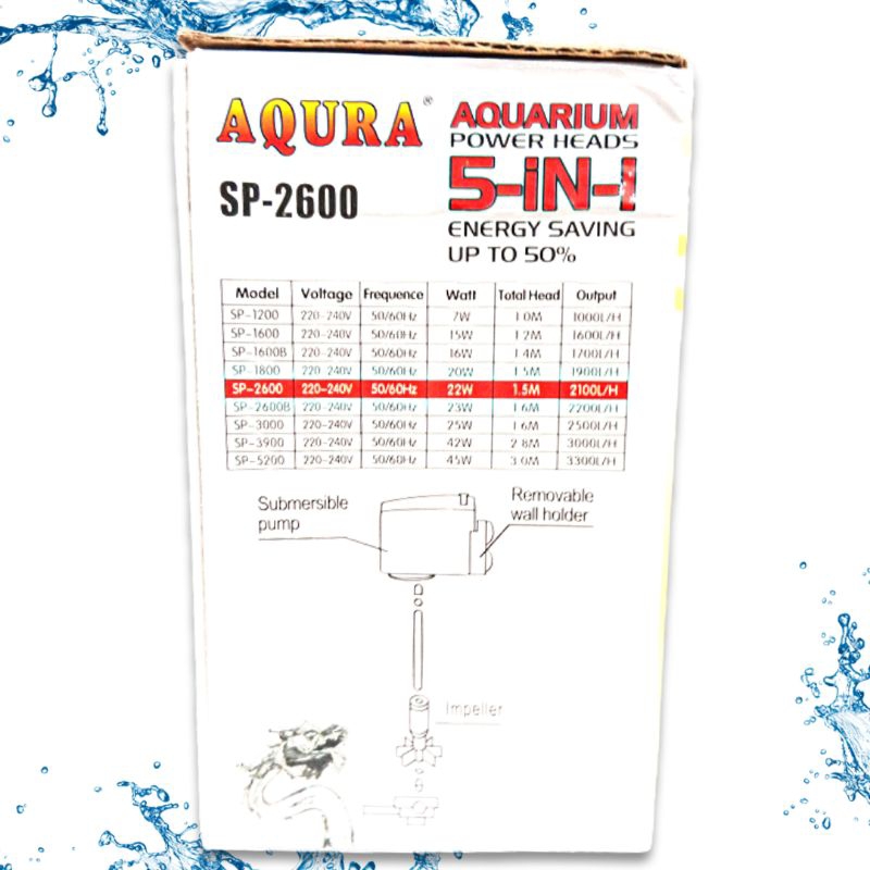 Pompa Aquarium AQURA 5IN1 SP 2600