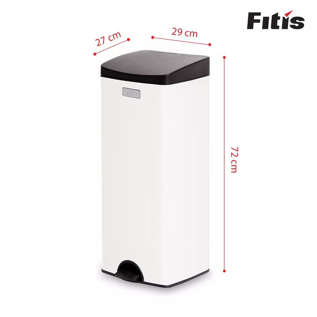 Thùng rác inox FITIS đạp chân 22l lớn dùng trong nhà bếp Thùng rác nhà hàng