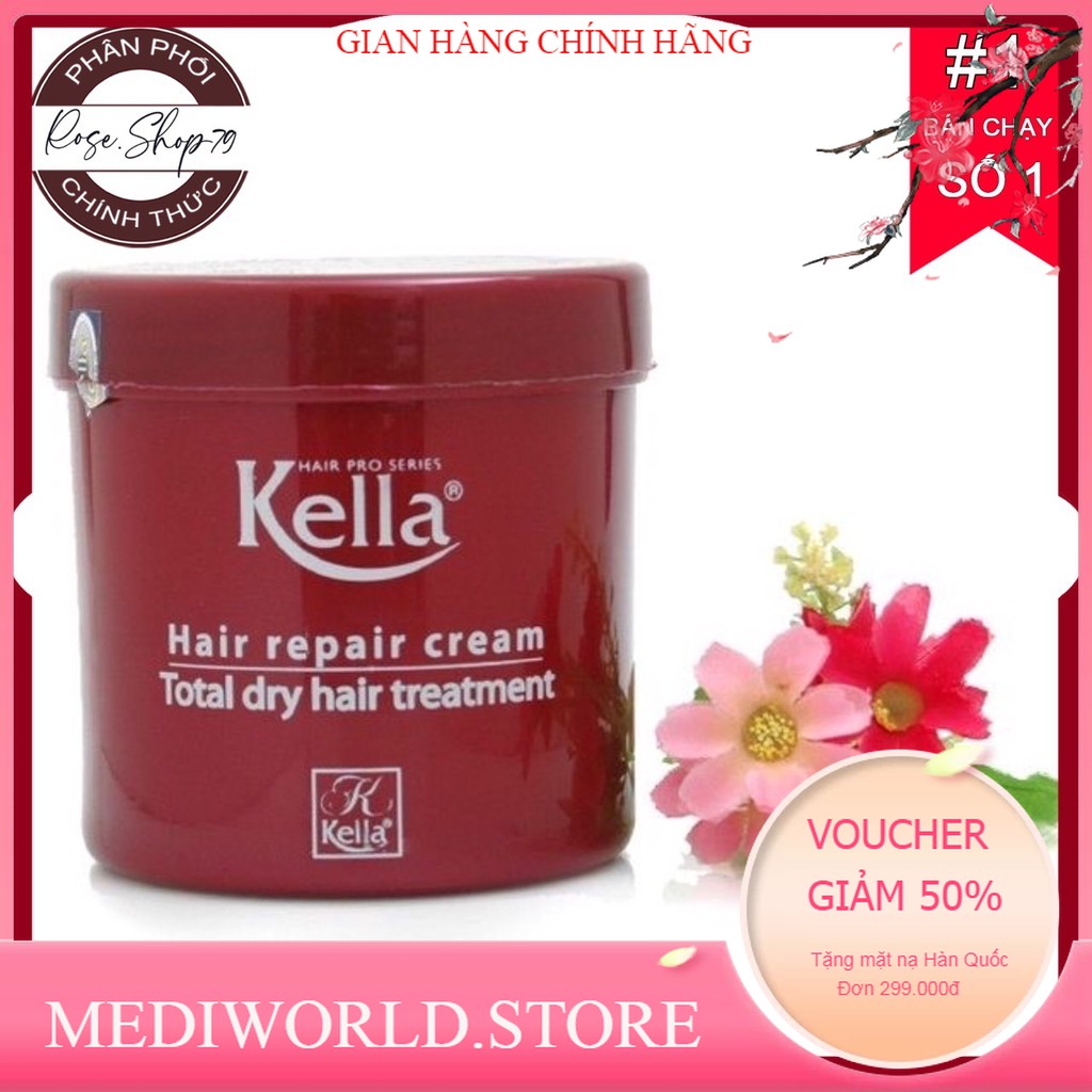 Dầu hấp tóc Kella Kem ủ tóc kella siêu mềm mượt 500ml